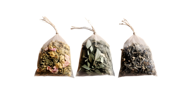 Herbal Tea Blend Collection, isolated on transparent background - Powered by Adobe