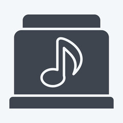 Icon Music Album. related to Instruments symbol. glyph style. design editable