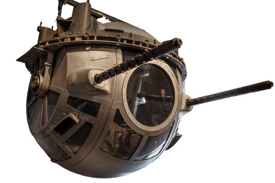 Close-up of Ball Turret under US B-17 Bomber in World War II