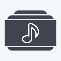 Icon Music Folder. related to Instruments symbol. glyph style. design editable