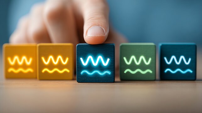 Energy source selection with finger and wooden blocks concept