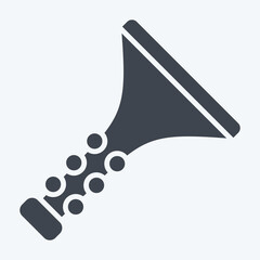 Icon Clarinet. related to Instruments symbol. glyph style. design editable