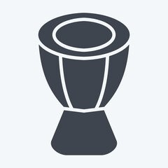 Icon African Drum. related to Instruments symbol. glyph style. design editable