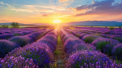 Fototapeta premium Purple Blooms Under the Summer Sun