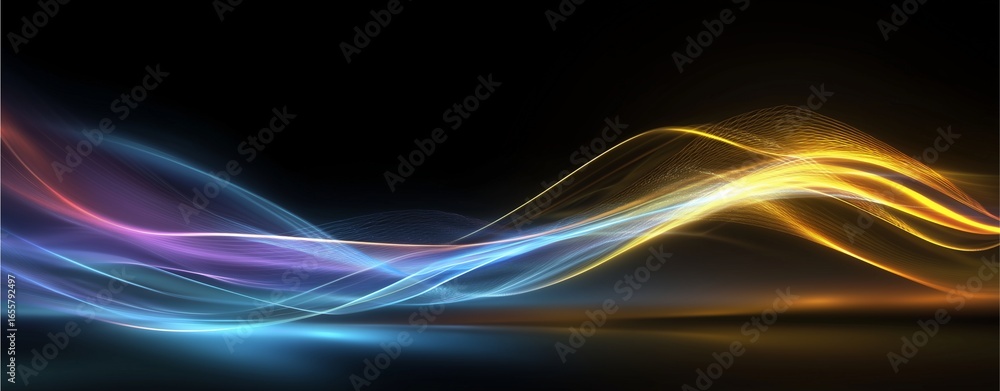 Aufkleber dynamic energy flow: vibrant streams of color gracefully twist and turn, creating a mesmerizing disp