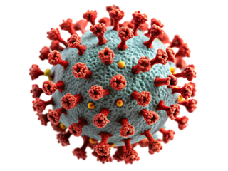  covid 19 coronavirus omicron isolated on white background PNG ,AI GENERATED