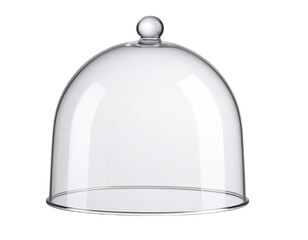 Obraz premium Minimalist Glass Dome Without Base, Floating Effect, Transparent Background – AI Generated