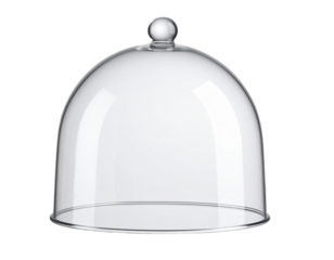 Minimalist Glass Dome Without Base, Floating Effect, Transparent Background – AI Generated