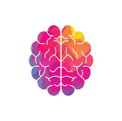 Creative brain logo design. Brainstorm power thinking brain Logotype icon