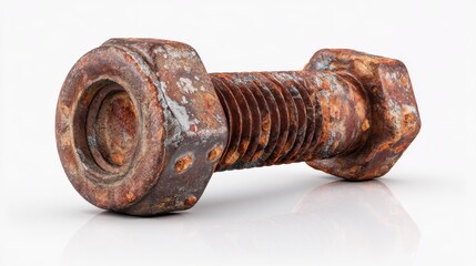 Rusty bolt close-up industrial workshop product photography studio lighting macro view mechanical decay
