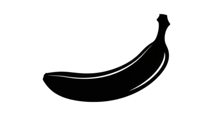 Abstract Banana Art Colorful Glitch Effect Silhouette on Dark Background