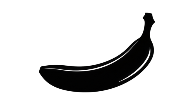 Abstract Banana Art Colorful Glitch Effect Silhouette on Dark Background