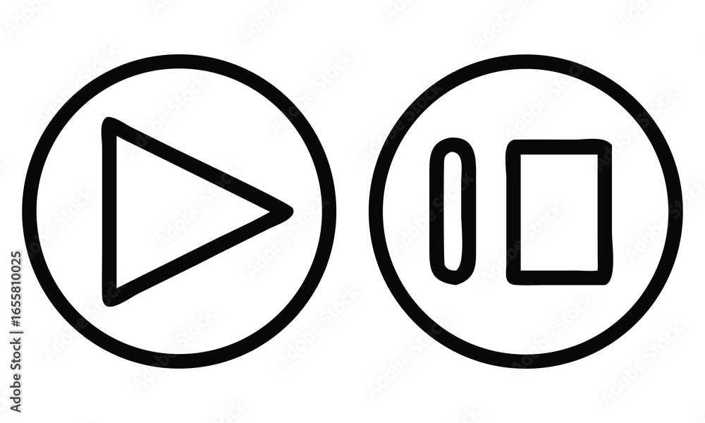 Poster a shiny round paper clip symbol with a glossy play icon design on a web background for multimedia il