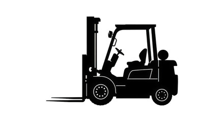 Naklejka premium Industrial Forklift Truck for Material Handling Operations
