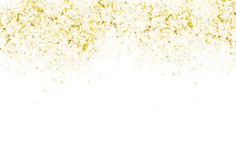 PNG bright gold particles and yellow dust glow on festive background, as each sparkle ignites a dust trail and shimmer reflects the light of golden dust PNG.