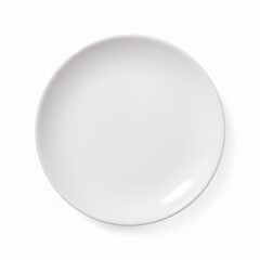 white plate on white background