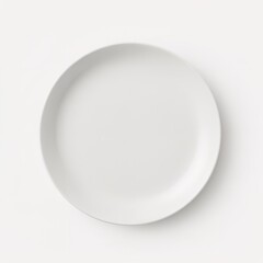 white plate on white background