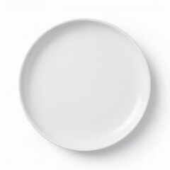 white plate on white background
