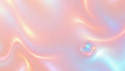 holographic pastel glow theme with peach blush with iridescent blue, smooth holographic gradient, tiny holographic sparkles, wide seamless composition, calm and futuristic