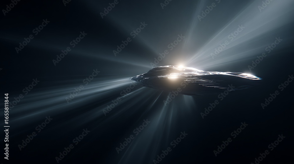 Poster abstract object with geometric shapes in a futuristic design, creating a decorative background with 