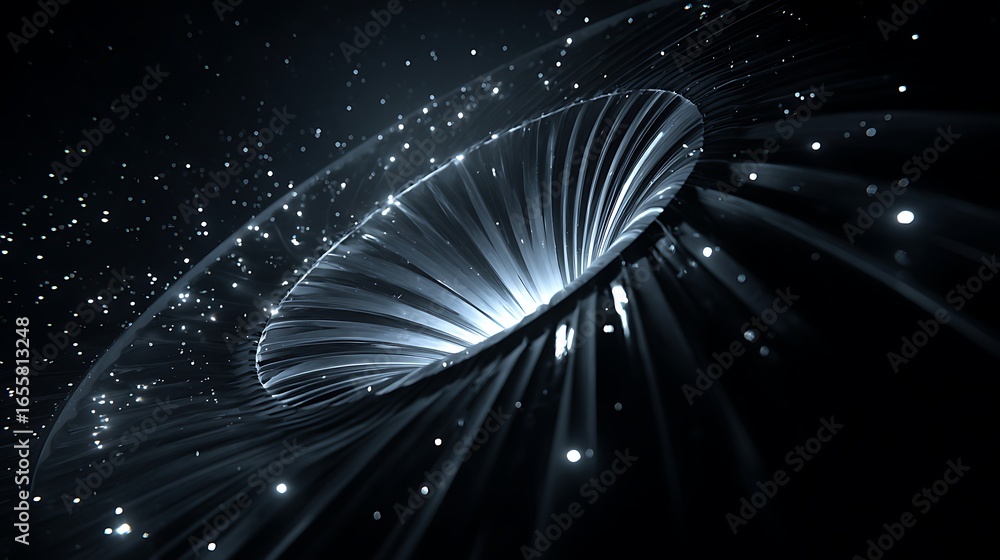 Poster abstract space background with light tunnel, futuristic motion and speed technology design illustrat