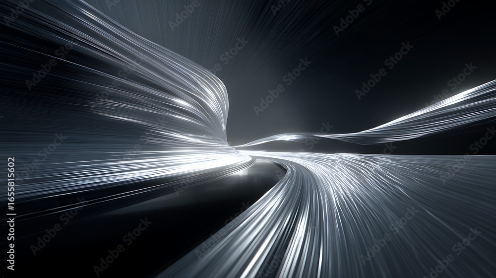 Poster abstract light trails create a futuristic and dynamic background with a sense of speed and motion, p