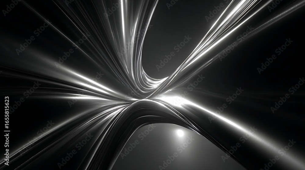 Aufkleber abstract light trails create a futuristic and dynamic background with a sense of speed and motion, p