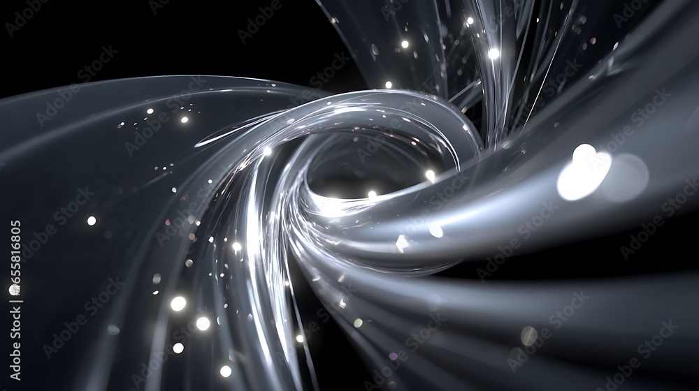 Poster abstract futuristic background with swirling lights and flowing shapes, creating a dynamic and moder