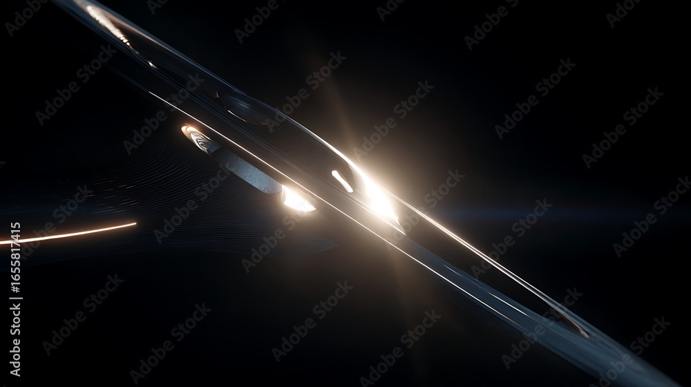 Poster abstract light tunnel with a futuristic design, creating a sense of speed and motion through space a