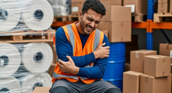 Warehouse worker injury accident compensation claim shoulder pain arm hurt safety hazard accident claim