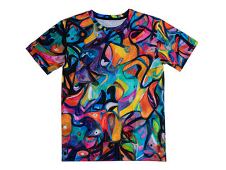 Vibrant abstract art t shirt