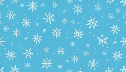 Snowflake pattern on light blue