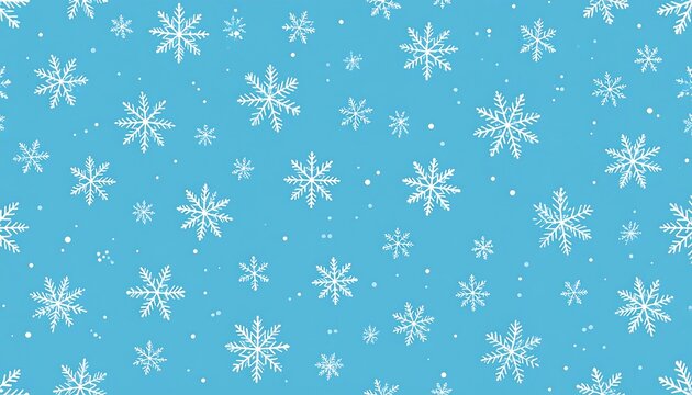 Snowflake pattern on light blue