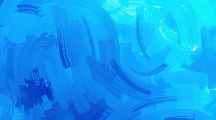 Swirling brushstrokes of varying blue hues create an abstract paintinglike texture