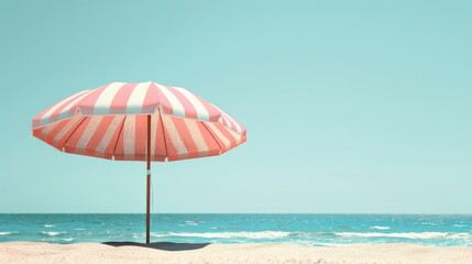 Sunshine & Sand: Beach Leisure in Summer with Blue Skies