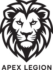 Obraz premium Lion Head Silhouette Vector Logo Design