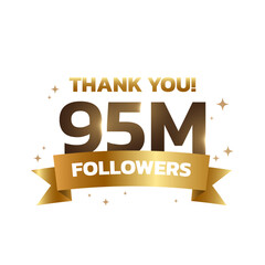 Thank You 95M Followers Celebration Banner Design