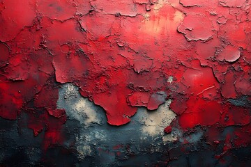 Fototapeta premium Abstract red texture background with cracked paint and grunge effects for graphic design use
