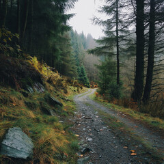 Obraz premium Wicklow forest trails (Ireland)