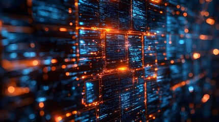 digital background perfect for tech processes neural networks artificial intelligence data transfer and encryption digital archives