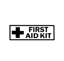 sticker first aid kit logo on white background