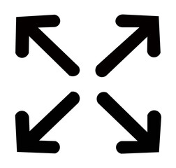 four arrows pointing to different directions vector illustration on white background