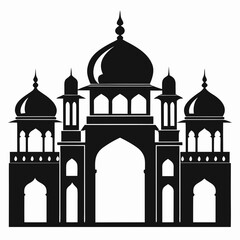 Mughal Arch Designs vector clean black silhouette design white background