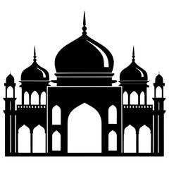 Mughal Arch Designs vector clean black silhouette design white background