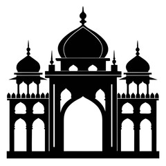 Mughal Arch Designs vector clean black silhouette design white background