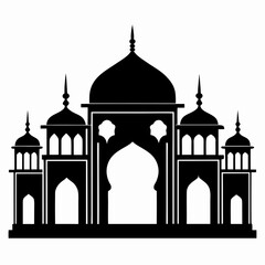 Mughal Arch Designs vector clean black silhouette design white background