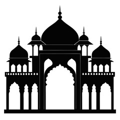Mughal Arch Designs vector clean black silhouette design white background