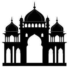 Mughal Arch Designs vector clean black silhouette design white background