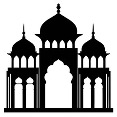 Mughal Arch Designs vector clean black silhouette design white background