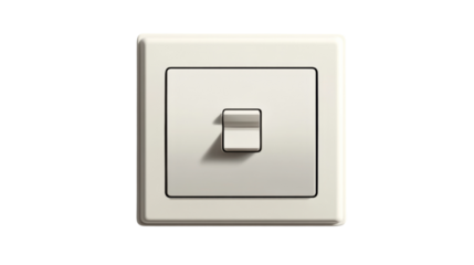 White light switch on transparent background in off position